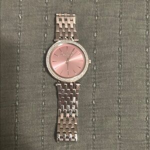 Michael Kors Pink and Silver Watch